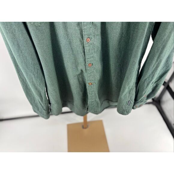 BARBOUR Men’s Long Sleeve Tailored Fit Flannel Shirt Green Size XXL Button Down - Picture 6 of 10